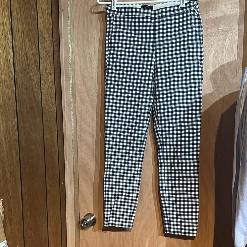2t J. Crew blue and white Martie Classic Check Pattern